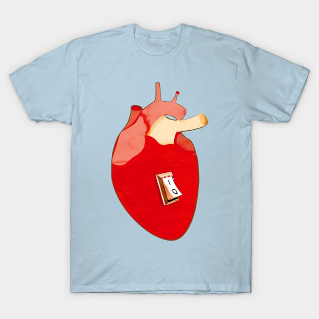 heart on T-Shirt by masslos